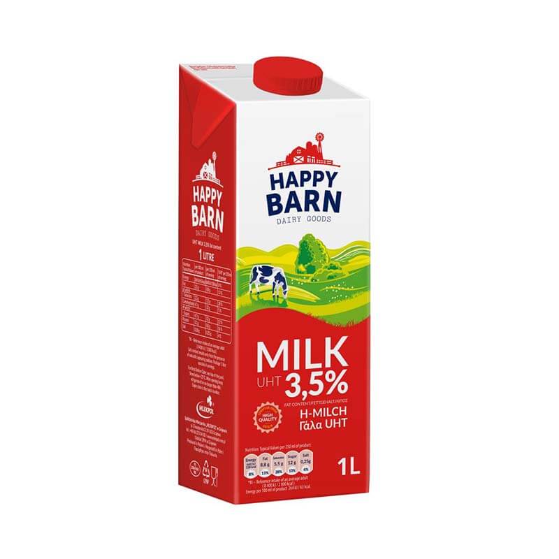 Γάλα UHT 3.5% 1lt Happy Barn