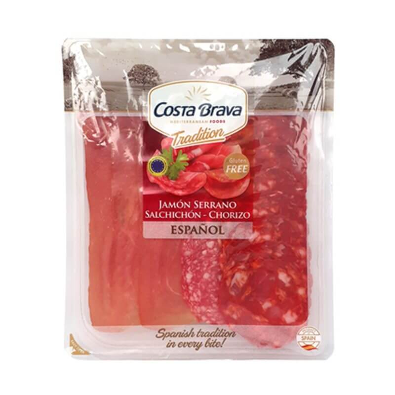 Tapas Jamon Chorizo Salichon 120gr Costa Brava