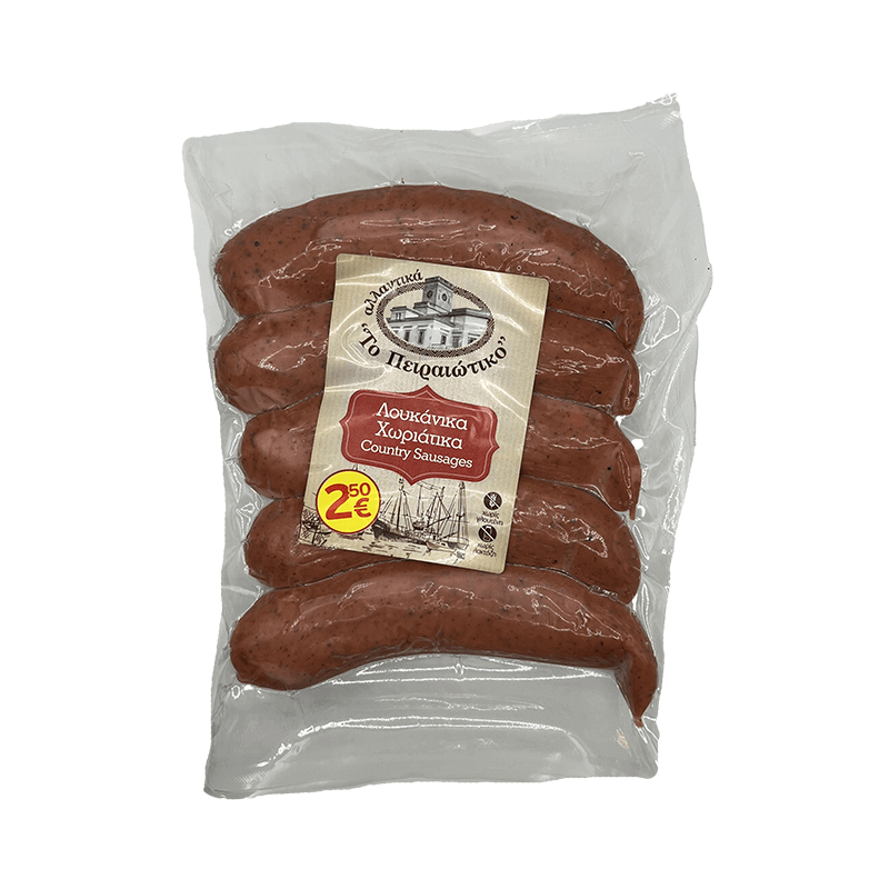 Λουκάνικα Χωριάτικα Σχάρας 500gr Το Πειραιώτικο