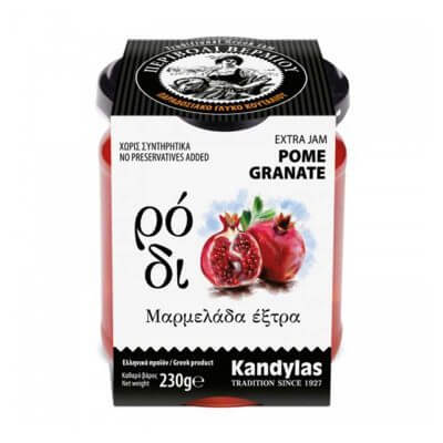 Μαρμελάδα Βάζο Ρόδι 230gr Κανδύλας