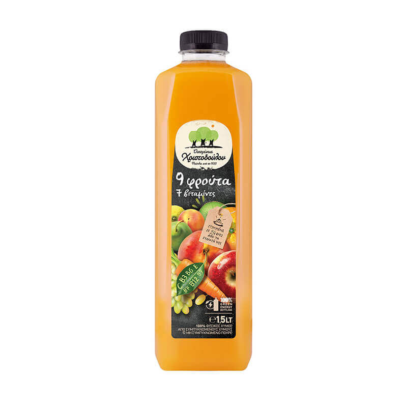 Χυμός 9 Φρούτα με 7 Βιταμίνες 1.5lt Χριστοδούλου